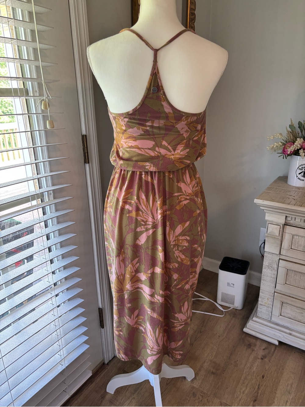 Prana Ayla Dress floral camouflage print size extra small EUC - Picture 6 of 10
